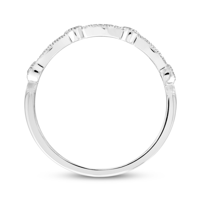 Main Image 3 of Diamond Wedding Band 1/10 ct tw 10K White Gold