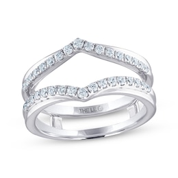 THE LEO Diamond Enhancer Ring 3/8 ct tw Round-cut 14K White Gold