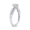 Thumbnail Image 2 of Pear-Shaped & Round-Cut Diamond Engagement Ring 3/8 ct tw 14K White Gold