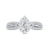 Thumbnail Image 3 of Pear-Shaped & Round-Cut Diamond Engagement Ring 3/8 ct tw 14K White Gold