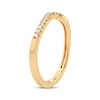 Thumbnail Image 2 of Round-Cut Diamond Curved Wedding Band 1/10 ct tw 14K Yellow Gold