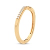 Thumbnail Image 1 of Round-Cut Diamond Curved Wedding Band 1/10 ct tw 14K Yellow Gold