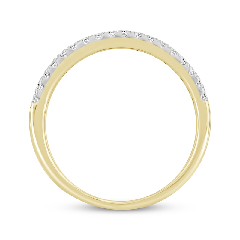 Main Image 3 of Round-cut Diamond Wedding Band 1/5 ct tw 14K Yellow Gold