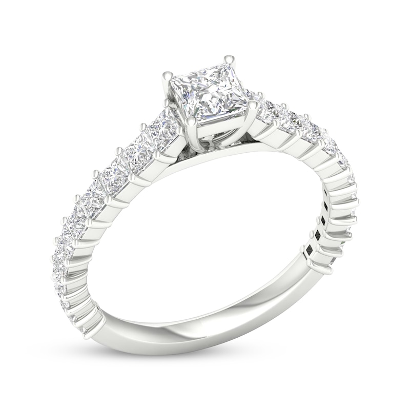 Main Image 2 of Princess-Cut Diamond Engagement Ring 1-1/3 ct tw 14K White Gold