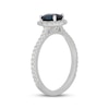 Thumbnail Image 2 of Neil Lane Oval-Cut Natural Blue Sapphire & Diamond Engagement Ring 1/2 ct tw 14K White Gold