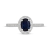 Thumbnail Image 3 of Neil Lane Oval-Cut Natural Blue Sapphire & Diamond Engagement Ring 1/2 ct tw 14K White Gold