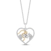 Thumbnail Image 1 of Disney Treasures The Lion King Diamond Heart Necklace 1/6 ct tw Sterling Silver & 10K Yellow Gold 17&quot;