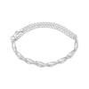 Thumbnail Image 2 of Love Entwined Diamond Adjustable Teardrop-Link Tennis Bracelet 1 ct tw 10K White Gold 6.25&quot; to 9&quot;