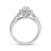 Thumbnail Image 3 of Multi-Diamond Center Elongated Cushion Frame Engagement Ring 5/8 ct tw 14K White Gold