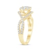 Thumbnail Image 2 of Round-Cut Diamond Halo Engagement Ring 1 ct tw 14K Yellow Gold