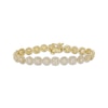 Thumbnail Image 1 of Diamond Circle & Cushion Link Bracelet 3 ct tw 10K Yellow Gold 7&quot;