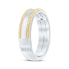 Thumbnail Image 1 of Monique Lhuillier Bliss Men's Diamond Accent Wedding Ring 18K Two-Tone Gold