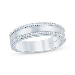 Monique Lhuillier Bliss Men's Diamond Accent Wedding Ring 18K White Gold