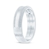 Thumbnail Image 2 of Monique Lhuillier Bliss Men's Diamond Accent Wedding Ring 18K White Gold