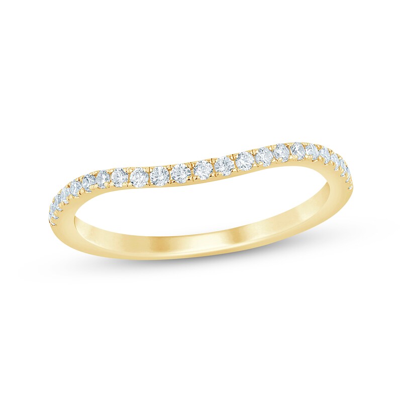 Main Image 1 of Diamond Contour Wedding Ring 1/5 ct tw 14K Yellow Gold