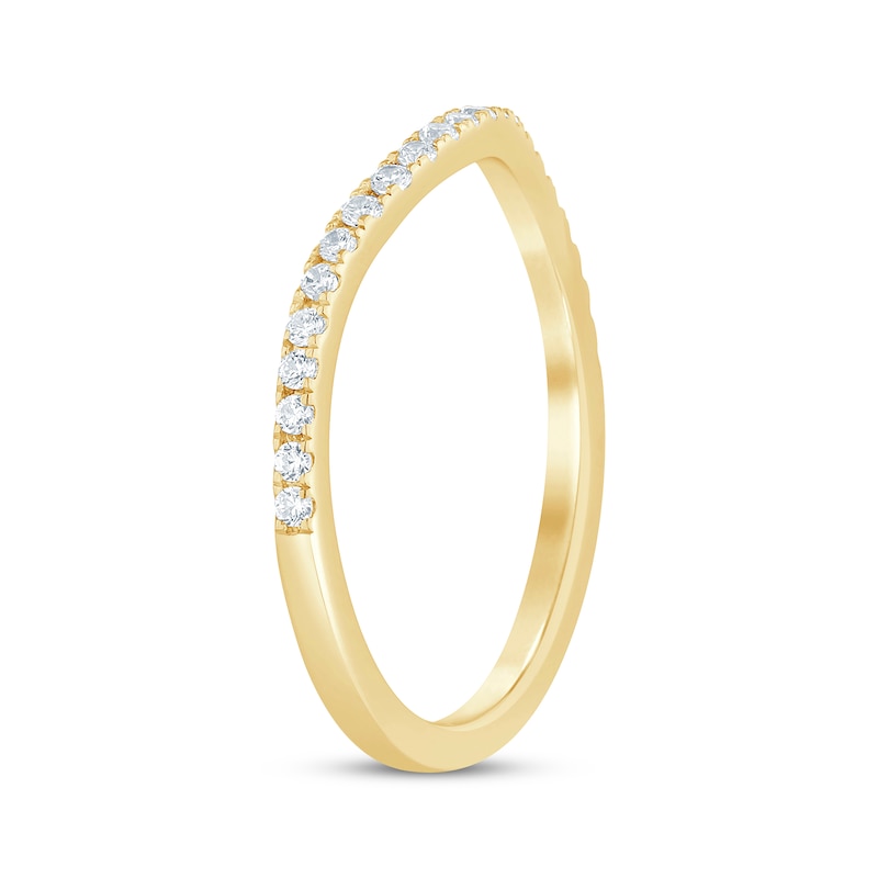 Main Image 2 of Diamond Contour Wedding Ring 1/5 ct tw 14K Yellow Gold