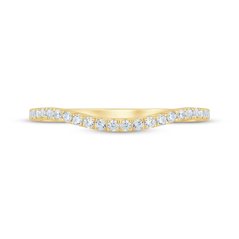 Main Image 3 of Diamond Contour Wedding Ring 1/5 ct tw 14K Yellow Gold