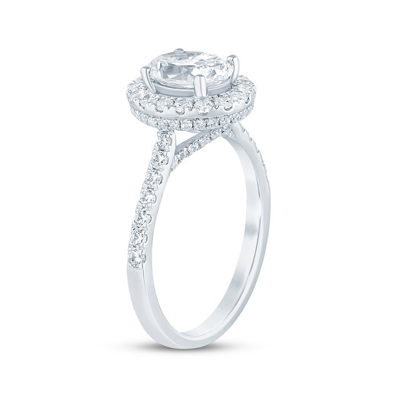 Main Image 2 of Now + Forever Oval-Cut Diamond Halo Engagement Ring 1-5/8 ct tw 14K White Gold