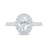 Thumbnail Image 2 of Oval-Cut Diamond Halo Engagement Ring 1-5/8 ct tw 14K White Gold