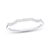 Thumbnail Image 1 of Diamond Contour Wedding Band 1/10 ct tw 10K White Gold