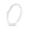 Thumbnail Image 2 of Diamond Contour Wedding Band 1/10 ct tw 10K White Gold