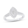 Thumbnail Image 0 of Marquise-Cut Diamond Double Halo Engagement Ring 1/3 ct tw 10K White Gold