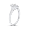 Thumbnail Image 1 of Marquise-Cut Diamond Double Halo Engagement Ring 1/3 ct tw 10K White Gold