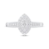 Thumbnail Image 2 of Marquise-Cut Diamond Double Halo Engagement Ring 1/3 ct tw 10K White Gold