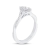 Thumbnail Image 2 of Pear-Shaped Diamond Halo Twist Shank Engagement Ring 3/8 ct tw 14K White Gold