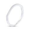 Thumbnail Image 2 of Diamond Contour Wedding Band 1/8 ct tw 14K White Gold