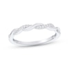 Thumbnail Image 1 of Diamond Twist Wedding Band 1/10 ct tw 10K White Gold