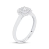 Thumbnail Image 2 of Round-Cut Diamond Starburst Halo Engagement Ring 3/8 ct tw 10K White Gold