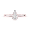 Thumbnail Image 2 of Multi-Diamond Center Pear-Shaped Engagement Ring 1/3 ct tw 10K Rose Gold