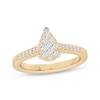 Thumbnail Image 0 of Multi-Diamond Center Pear-Shaped Engagement Ring 1/3 ct tw 10K Yellow Gold