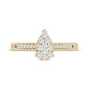 Thumbnail Image 2 of Multi-Diamond Center Pear-Shaped Engagement Ring 1/3 ct tw 10K Yellow Gold