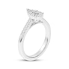 Thumbnail Image 2 of Multi-Diamond Center Pear-Shaped Engagement Ring 1/3 ct tw 10K White Gold