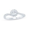 Thumbnail Image 0 of Round-Cut Diamond Halo Engagement Ring 1 ct tw 14K White Gold