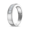 Thumbnail Image 1 of Men's Certified Diamond Five-Stone Wedding Band 1/2 ct tw Platinum