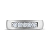 Thumbnail Image 3 of Men's Certified Diamond Five-Stone Wedding Band 1/2 ct tw Platinum