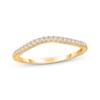 Thumbnail Image 0 of Diamond Contour Wedding Band 1/6 ct tw 10K Yellow Gold