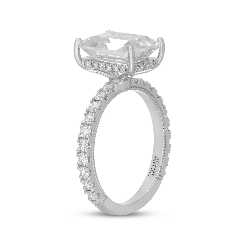 Main Image 2 of Neil Lane Artistry Emerald-Cut Lab-Grown Diamond Engagement Ring 5-5/8 ct tw 14K White Gold