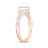 Thumbnail Image 2 of Emerald-Cut Diamond Halo Engagement Ring 7/8 ct tw 14K Rose Gold