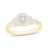 Thumbnail Image 1 of Emerald-Cut Diamond Three-Stone Engagement Ring 7/8 ct tw 14K Yellow Gold