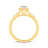 Thumbnail Image 2 of Princess-Cut Diamond Halo Engagement Ring 5/8 ct tw 10K Yellow Gold