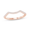 Thumbnail Image 0 of Diamond Contour Wedding Band 1/8 ct tw 14K Rose Gold