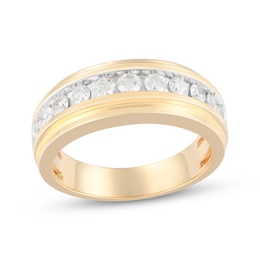 Men's Diamond Wedding Band 1 ct tw 10K Yellow Gold