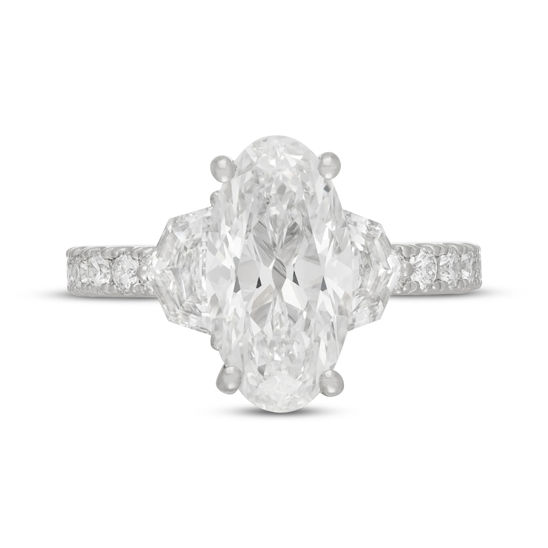 Neil Lane Artistry Heritage Oval-Cut Lab-Created Diamond Engagement Ring 4-3/8 ct tw Platinum