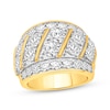 Thumbnail Image 1 of Lab-Grown Diamonds by KAY Men's Diagonal Multi-Row Ring 7 ct tw 10K Yellow Gold