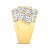 Thumbnail Image 2 of Lab-Grown Diamonds by KAY Men's Diagonal Multi-Row Ring 7 ct tw 10K Yellow Gold