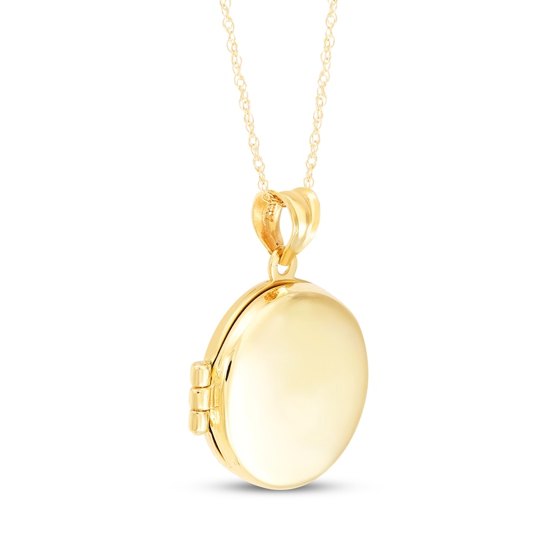 Main Image 3 of Circle Locket Necklace 10K Yellow Gold 18&quot;